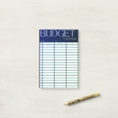 Expense Budget Tracking Post merkt op Post-it® Notes (Op bureau)