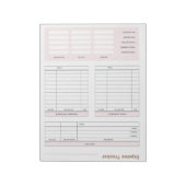 Expense Tracker Notitieblok (Linkerzijde)