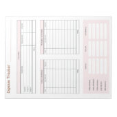 Expense Tracker Notitieblok (Voorkant)