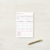 Expense Tracker Post-It Notes (Op bureau)