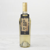 EXPENSIOENTELEFOON Gold Foil op zwart Flessenhanger (Op fles)