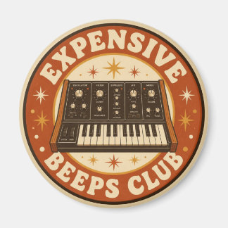 Expensive Beeps Club – Lustiger Synth Nerd Magneet