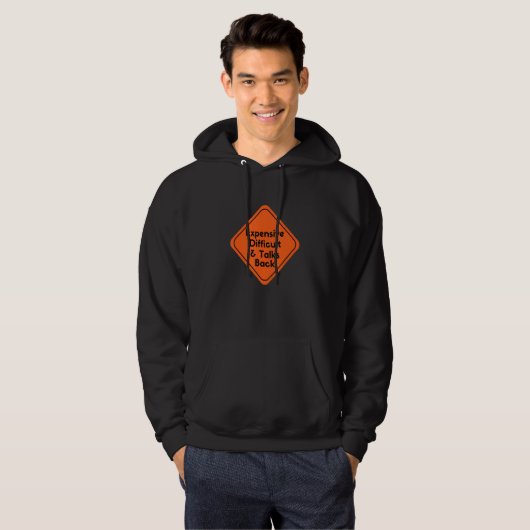Expensive Difficult and Talks Back Highway Caution Hoodie (Voorkant volledig)
