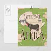 Experience Afrika Vintage Reisposter Briefkaart (Voorkant / Achterkant)