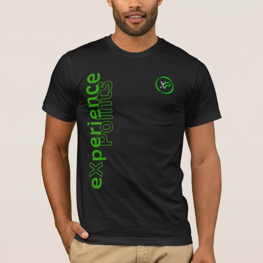 eXperience Points / XP-muntstuk, eenzijdig ontwerp T-shirt (Voorkant)