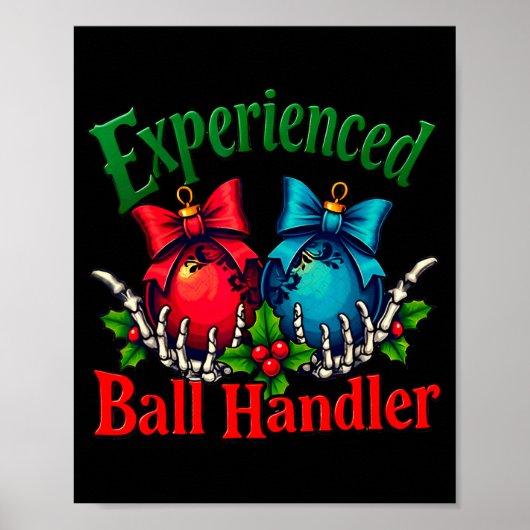 Experienced Ball Handler Funny Christmas Saying Me Poster (Voorkant)