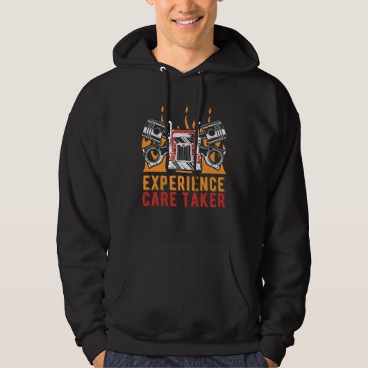 Experienced Care Taker Car Mechanic Auto Car Repai Hoodie (Voorkant)