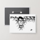 Experimental cartoon art button (Voorkant / Achterkant)