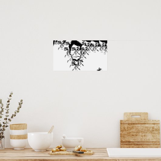 Experimental cartoon art poster (Keuken)