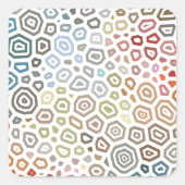 Experimenteel patroon 2 vierkante sticker (Voorkant)