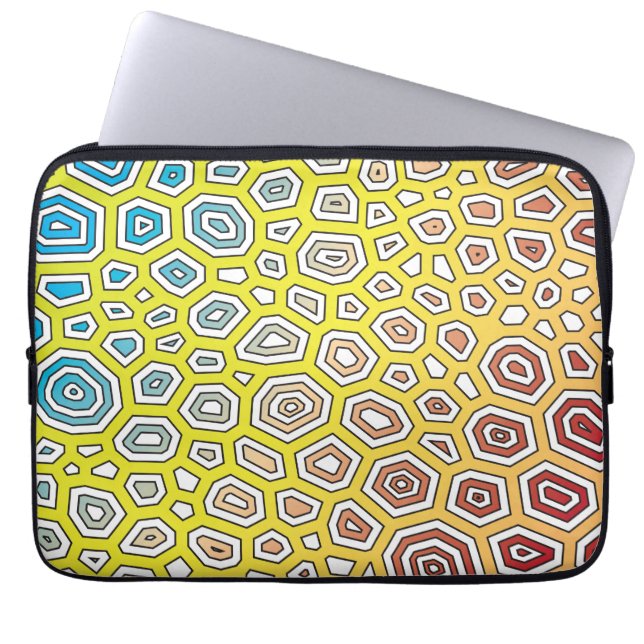 Experimenteel patroon 8 laptop sleeve (Voorkant)