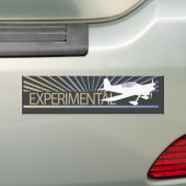 Experimenteel Vliegtuig Bumpersticker (Op auto)