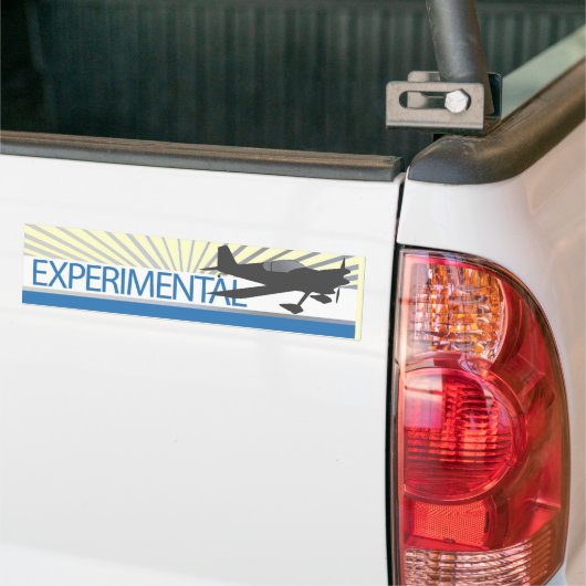 Experimenteel Vliegtuig Bumpersticker (Op Truck)