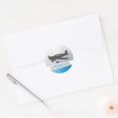 Experimenteel Vliegtuig Ronde Sticker (Envelop)