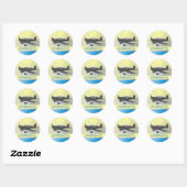 Experimenteel Vliegtuig Ronde Sticker (Vel)