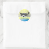 Experimenteel Vliegtuig Ronde Sticker (Tas)
