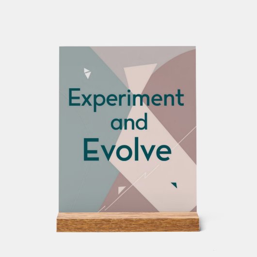 Experimenteer en evolueer acryl bord (Voorkant)