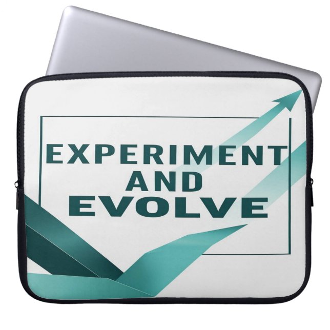 Experimenteer en evolueer laptop sleeve (Voorkant)