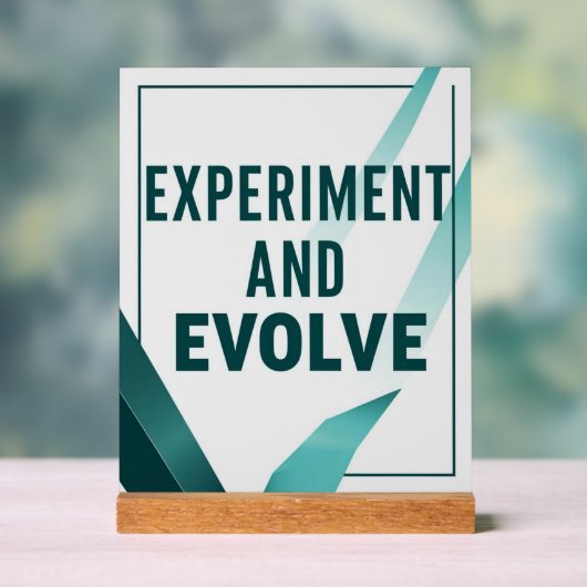 Experimenteer en evolueer optie 2 acryl bord (Neutraal)