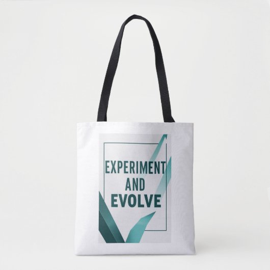 Experimenteer en evolueer optie 2 tote bag (Voorkant)