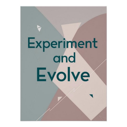 Experimenteer en evolueer perfect poster (Voorkant)