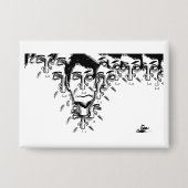 Experimentele cartoonkunst button (Voorkant)