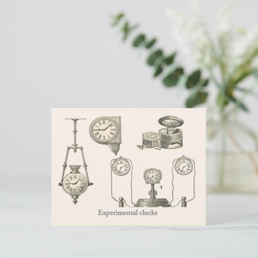 Experimentele klokken briefkaart (Staand voorkant)