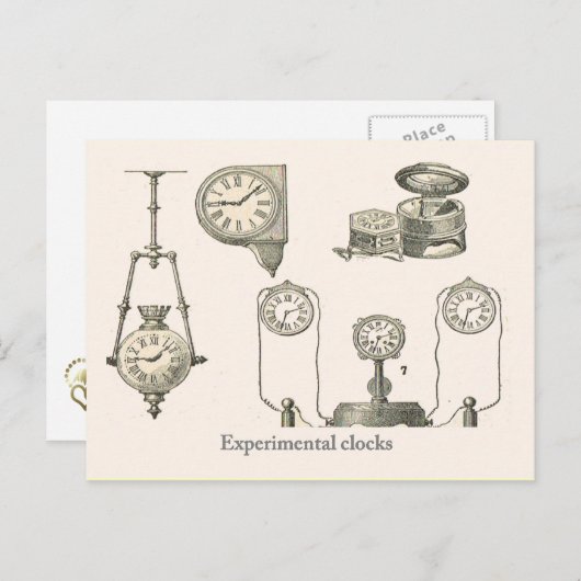 Experimentele klokken briefkaart (Voorkant / Achterkant)