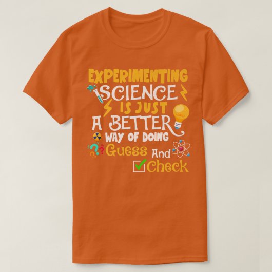Experimentele wetenschap Funny Scientist Science L T-shirt (Design voorkant)