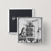 Experimenten met elektriciteit vierkante button 5,1 cm (Voorkant /achterkant)