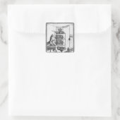 Experimenten met elektriciteit vierkante sticker (Tas)