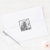 Experimenten met elektriciteit vierkante sticker (Envelop)