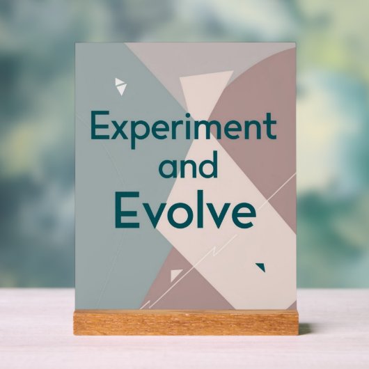 Experimenteren en evolueren acryl bord (Neutraal)