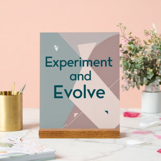 Experimenteren en evolueren acryl bord (Huwelijk)