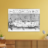 Experimenteren op kikkers canvas afdruk (Insitu (Woonkamer))