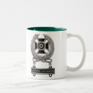 Expert Badge voor Koffiedrinker Tweekleurige Koffiemok