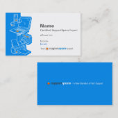 Expert Biz-kaart (blauw) - Winkelversie Visitekaartje (Voorkant / Achterkant)