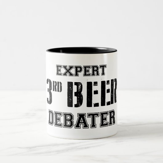 Expert derde bier debater tweekleurige koffiemok (Center)