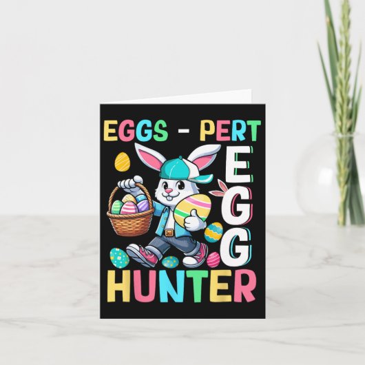 Expert Egg Funny Joke Hunter Paashaas Jagen Kaart (Voorkant)