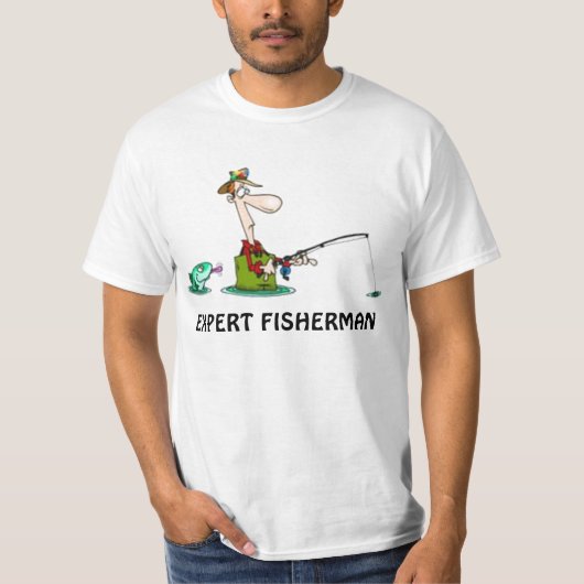 EXPERT FISHERMAN FUNNY VIST T-SHIRT (Voorkant)