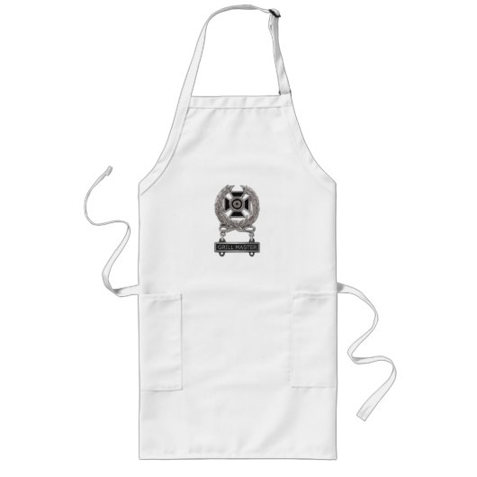 Expert Grill Master Badge Long Apron Lang Schort (Voorkant)