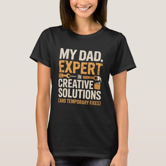 Expert in creatieve oplossingen - grappige doe-het t-shirt (Voorkant)