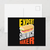 Expert Sandwich Maker Fast Food Briefkaart (Voorkant / Achterkant)