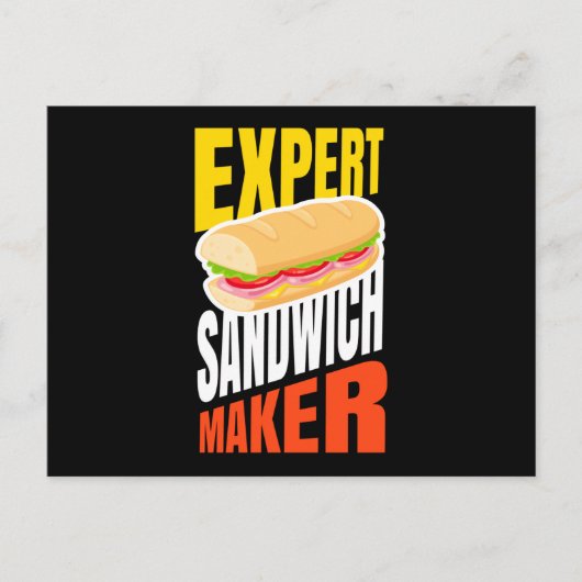 Expert Sandwich Maker Fast Food Briefkaart (Voorkant)