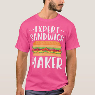 Expert sandwichmaker voor sandwichliefhebbers deli t-shirt