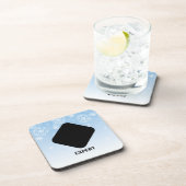 Expert Skier Black Diamond Trail Sign Bier Onderzetter (Rechterzijde)