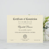 Expertise Behaald Certificaat van voltooiing (Staand voorkant)