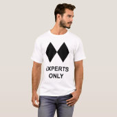 Experts alleen Skier of Snowboarder T-shirt (Voorkant volledig)