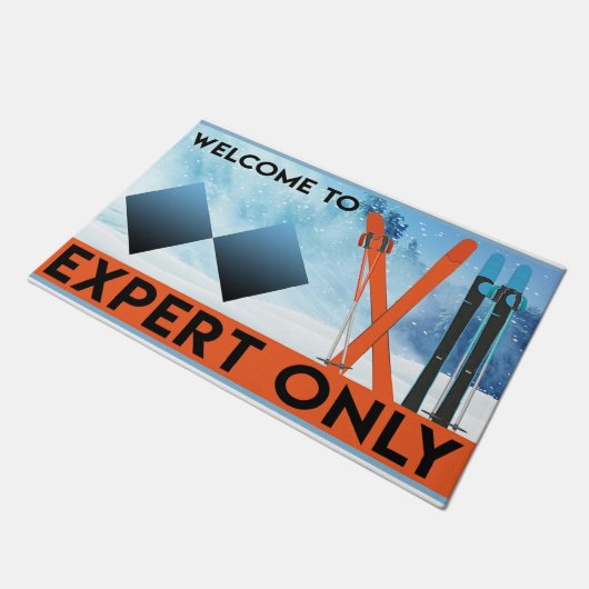 Experts Only Sign Doormat, Skiing Deurmat (Schuin)
