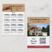 Experts voor de visitekaartje Calendar Realty (Voorkant / Achterkant)